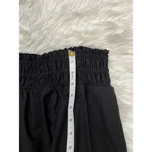 Anthropologie The Somerset Maxi Skirt Tiered Smocked Waist Lined Black SZ LP - Picture 5 of 11